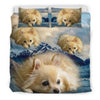 Lovely Pomeranian Dog Print Bedding Set