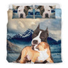 Cute Pit Bull Terrier Dog Print Bedding Set