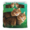 Lovely American Bobtail Cat Print Bedding Set