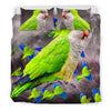 Monk Parakeet Parrot Print Bedding Set