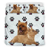 Australian Terrier With Paws Print Bedding Sets