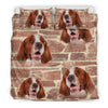 Irish Red and White Setter Print Bedding Set