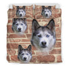 Cute Siberian Husky Dog Print Bedding Set