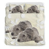 Irish Wolfhound Dog Floral Print Bedding Sets