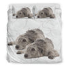 Cute Irish Wolfhound Dog Floral Print Bedding Sets