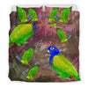 Beautiful Blue Headed Parrot Print Bedding Set