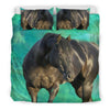 Thoroughbred Horse Print Bedding Set