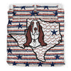 [AI Generated] Basset Hound Texas Bedding Set