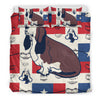 [AI Generated] Basset Hound Texas Bedding Set