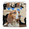 [AI Generated] Beagle From Texas Bedding Set