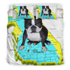 [AI Generated] Boston Terrier From California Bedding Set