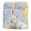 [AI Generated] Westie From Illinois Bedding Set