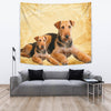 Airedale Terrier Dog Print Tapestry