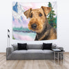 Cute Airedale Terrier Print Tapestry