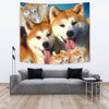 Lovely Akita Dog Print Tapestry