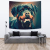 Rottweiler Dog Vector Art Print Tapestry