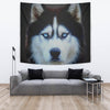 Siberian Husky Dog Art Print Tapestry