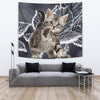 American Bobtail Kitten Print Tapestry