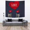 Chartreux Cat Love Print Tapestry