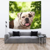 American Bulldog On Green Print Tapestry