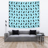 Black Labrador Dog Pattern Print Limited Edition Tapestry