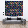 Lovely Parrot Floral Print Tapestry