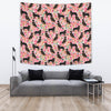 Rottweiler Dog Floral Print Tapestry