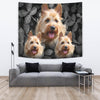 Australian Terrier On Black Print Tapestry