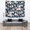 Border Collie Dog In Lots Print Tapestry