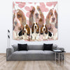 Cute Basset Hound Print Tapestry