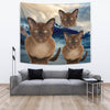 Burmese Cat Print Tapestry