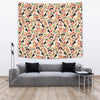 Basenji Dog Floral Print Tapestry