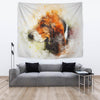 Basset Hound Dog Watercolor Art Print Tapestry