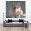 Cute Birman Cat Print Tapestry