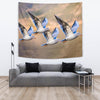 Flying Seagulls Bird Print Tapestry