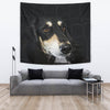 Black Saluki Dog Print Tapestry