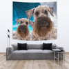 Cesky Terrier Sky Blue Print Tapestry