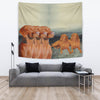 Vizsla Dogs Print Tapestry