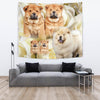 Chow Chow On Yellow Print Tapestry