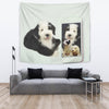 Cute Old English Sheepdog Print Tapestry