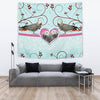 African grey Parrot Print Tapestry