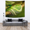 Amazing Green Snake Print Tapestry