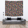 Brussels Griffon Dog Floral Print Tapestry