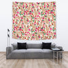 Golden Retriever Dog Floral Print Tapestry