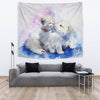 Loving Cat And Dog Art Print Tapestry