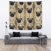 Amazing Pug Dogs Print Tapestry