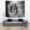 German Shepherd Black And White Tapestry