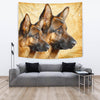 German Shepherd Yellow Print Tapestry