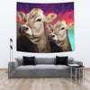 Brown Swiss Cattle (Cow) Print Tapestry