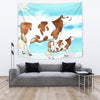 Montbeliarde Cattle (Cow) Print Tapestry